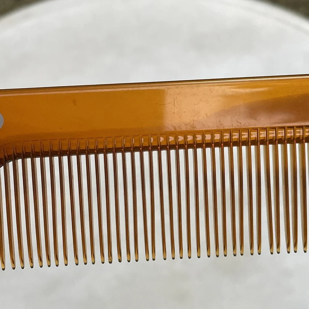 Vintage Comb Goody USA Faux Tortoise‎ Shell Brown Hair Styling Hong Kong Lot X 2